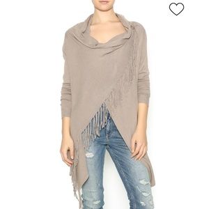 BNWOT William B Asymmetrical Fringe Sweater Sz M
